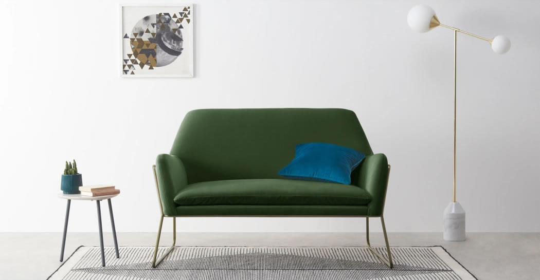 Frame Loveseat Verde Césped YoloDecoro