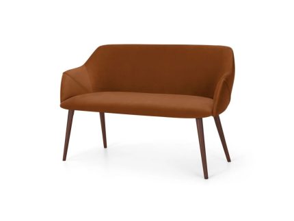 Banco de comedor compacto Lule - Terciopelo naranja