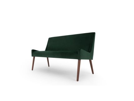 Banco tapizado Higgs - Terciopelo verde pino