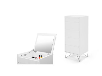 Cómoda Tocador Elona - Blanco Brillante