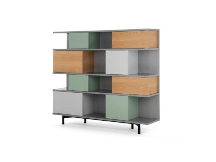 Estantería grande Fowler - Roble multicolor