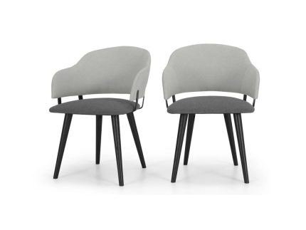 Juego de 2 sillas de comedor Nielson - Gris marga y granizo