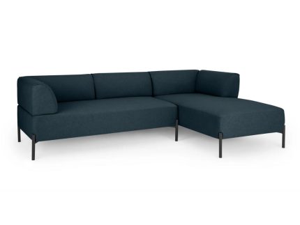 Seccional con Chaise Longue a la Derecha Kiva - Azul Egeo