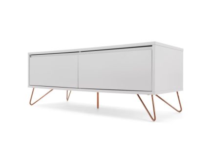 Mueble multimedia Elona - Gris y cobre