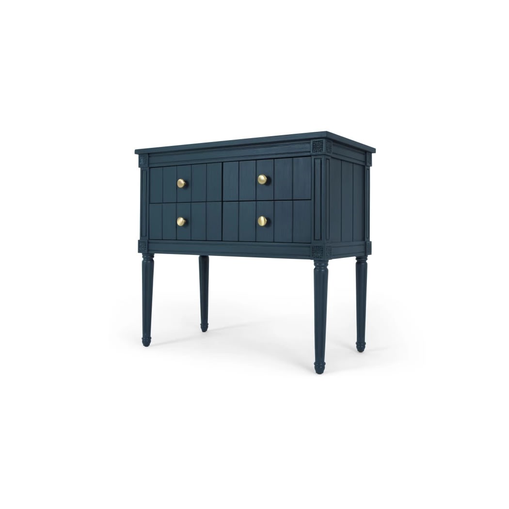 Mueble para recibidor vintage Bourbon - Azul oscuro - YoloDecoro