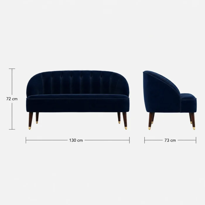 Sofá de 2 Cuerpos Margot - Azul Marino - Imagen 7