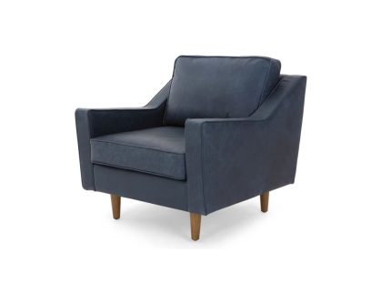Butaca Dallas - Cuero Premium Azul Medianoche