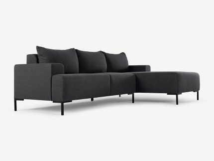 Seccional con Chaise Longue a la Derecha Oskar - Gris Sterling
