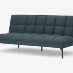 Sofá Cama Hallie, Azul Egeo Con Patas Negras