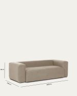 Sofá 2 Cuerpos Blok - Beige - Imagen 6
