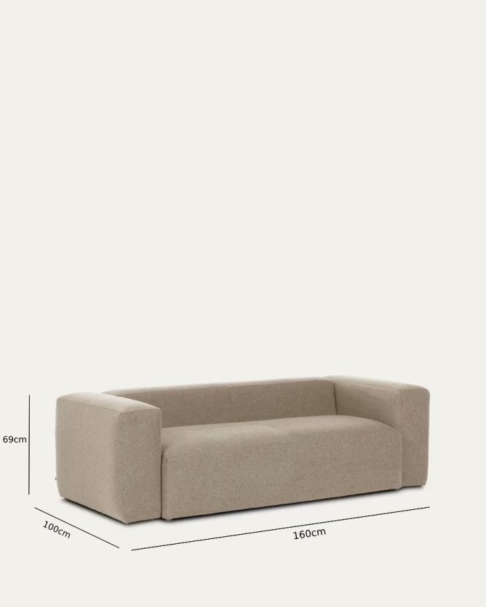 Sofá 2 Cuerpos Blok - Beige - Imagen 6