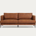 Sofá 2 Cuerpos Tanya - Cuero Marrón Claro