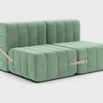 Sofá 2 Cuerpos Curt sin Reposabrazos